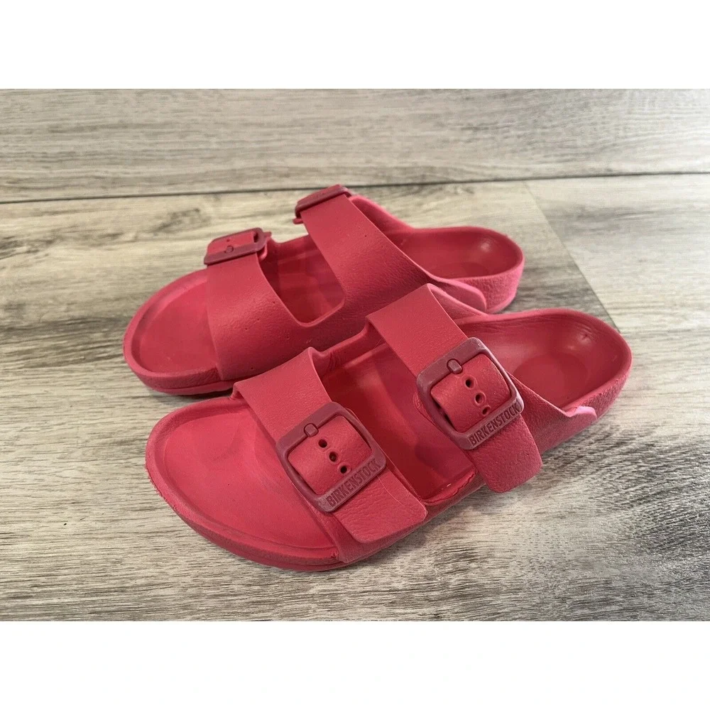 Birkenstock Arizona Eva Size Ladies Womens 2‎ Pink Buckle Sandals Summer
